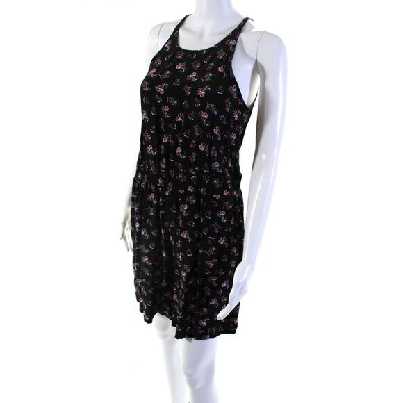 Thakoon Collective Womens Watercolor Floral Jumpsuit Black Size 8 13470178 - Picture 2 of 5